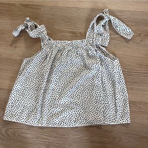 SHEIN black and white heart polka dot tank top